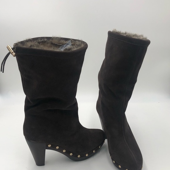 Michael Kors Sued and faux Fur lined Heel Boots - Picture 10 of 12